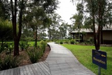 Reception walkway.